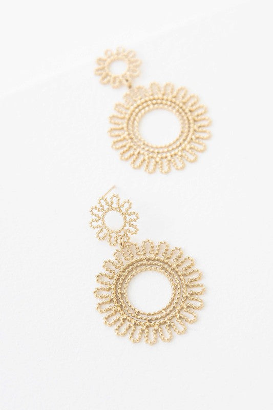 Lace Flower Drop Earrings