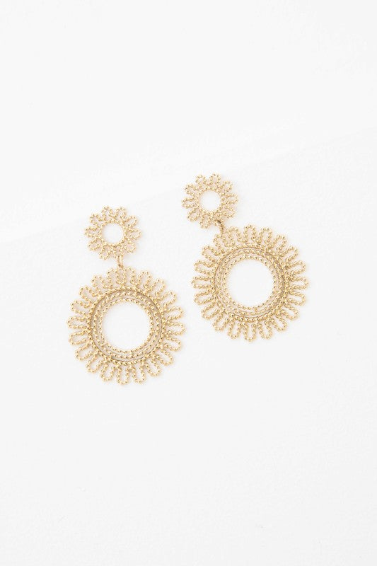 Lace Flower Drop Earrings